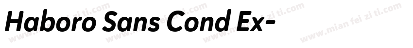 Haboro Sans Cond Ex字体转换